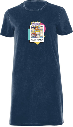 Nickelodeon Rugrats Women's T-Shirt Dress - Navy Acid Wash - S - Navy Acid Wash