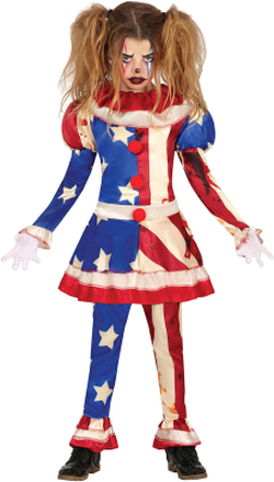 Patriotisk Clown Barn Maskeraddräkt - Large