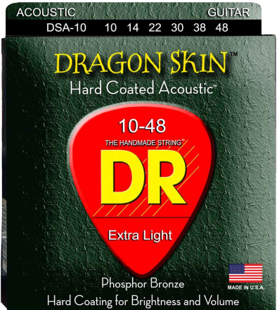 DR Strings DSA-10 Dragon skin western-guitar-strenge, 010-048