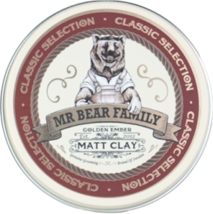 Pomade Matt Clay Golden Ember Beauty MEN Beard & Mustache Beard Wax & Beardbalm Nude Mr Bear Family*Betinget Tilbud