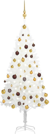 vidaXL Kunstig juletre med LED og kulesett 150 cm hvit