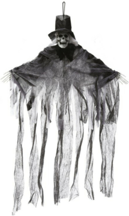 Horror/halloween decoratie skelet/geraamte spook bruidegom pop - hangend - 70 cm