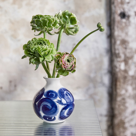 Kähler Tulle vase 10,5 cm, blå