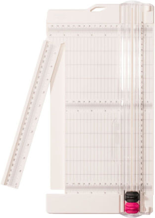 Papier rolsnijder met uitschuifbare liniaal en rilfunctie 30,5 x 15 cm