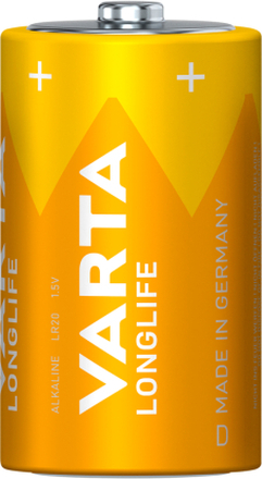 Batteri D Longlife 2-pack Varta