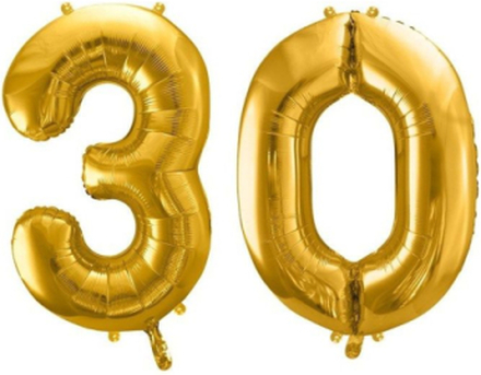 30 år ballonger - 35 cm gull