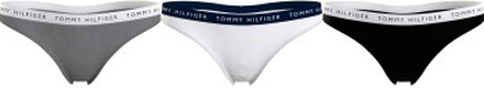 Tommy Hilfiger Trusser 3P Recycled Essentials Thong Sort/Grå X-Large Dame