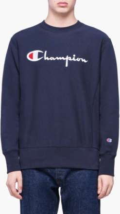 Champion - Crewneck Sweatshirt - Blå - XL