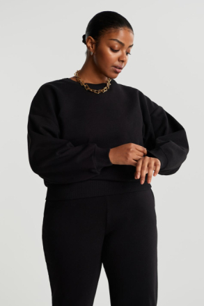 Gina Tricot - Basic sweater - Collegegensere - Black - XL - Female