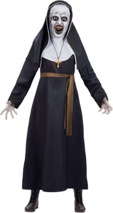 The Nun Conjuring - Lisensiert Dame Kostyme med Maske - L