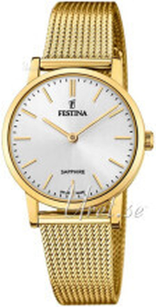 Festina F20023-1 Swiss Made Sølvfarvet/Gul guldtonet stål Ø29 mm