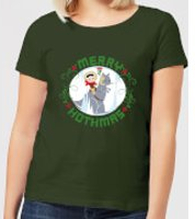Star Wars Merry Hothmas Women's Christmas T-Shirt - Forest Green - L - Forest Green