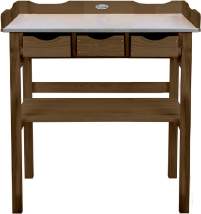 Esschert Design Planteringsbord med lådor brun