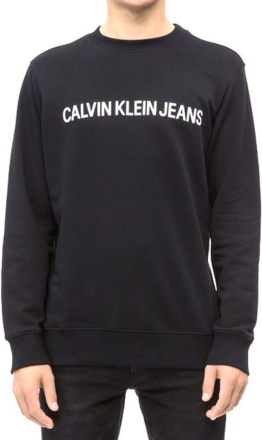 Sweaters uden Hætte til Mænd Calvin Klein CORE LOGO INTITUTIONAL J30J30775 Sort S