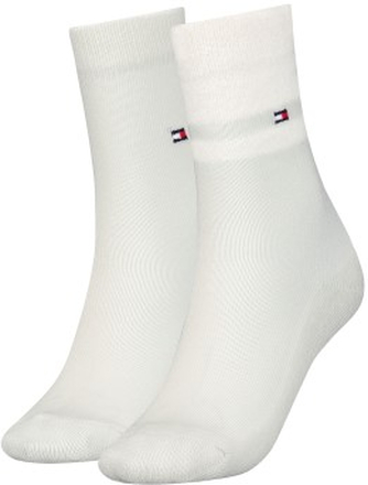 Tommy Hilfiger Strømper 2P Women Gifting Boucle Stripe Sock Hvit Str 35/38 Dame