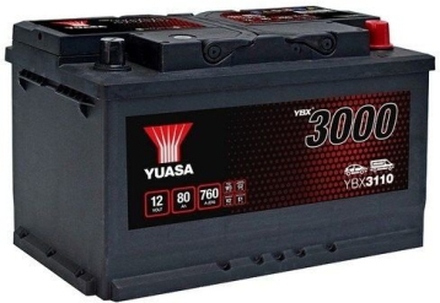 Bilbatteri SMF Yuasa YBX3110 12V 80Ah 760A