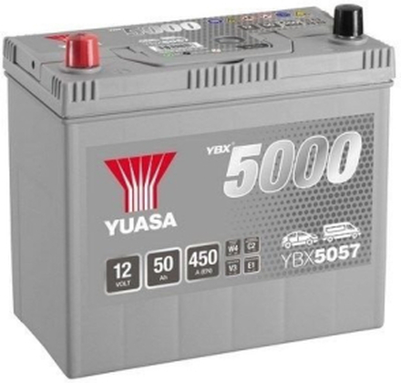 Bilbatteri SMF Yuasa Silver YBX5057 12V 50Ah 450A