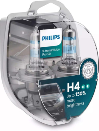 Philips H4 X-tremeVision Pro150 60/55w Halogen Lampa