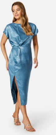 Bubbleroom Occasion Renate Twist front Dress Dusty blue 3XL