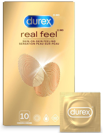 Durex real feel 10-pack Tunna & Latexfria Kondomer