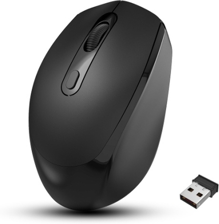 M107 2.4G Wireless Mouse Ergonomic Office Mouse with 3-gear Adjustable DPI Built-in 500mAh Rechargeable Lithium Battery