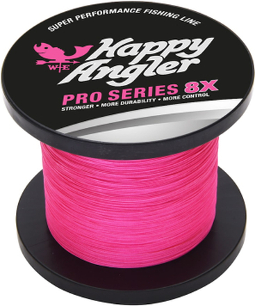 Happy Angler Pro Series 8X 1000 m rosa flätlina 0,10mm