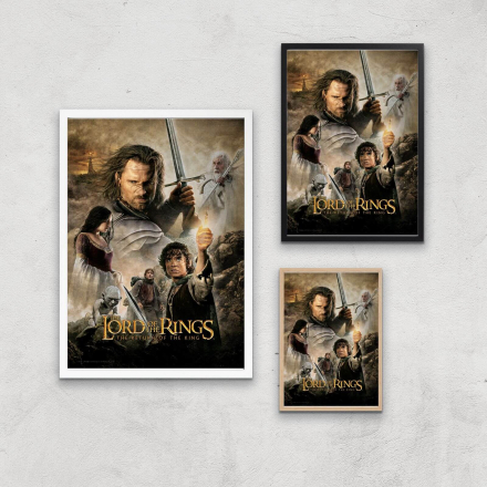 Lord Of The Rings: The Return Of The King Giclee Art Print - A4 - Wooden Frame