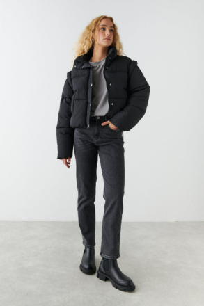 Gina Tricot - Mei puffer jacket - takit - Black - S - Female