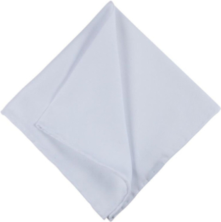 Solid Cotton Pocket Square Brystlommetørklæde White Portia 1924