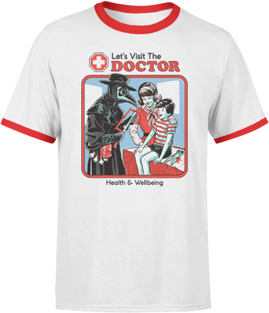 Let's Visit The Doctor Men's Ringer T-Shirt - White/Red - S - White Red