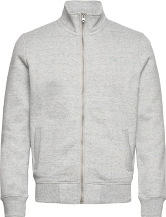 Essential Logo Zip Track Top Tops Sweatshirts & Hoodies Sweatshirts Grey Superdry