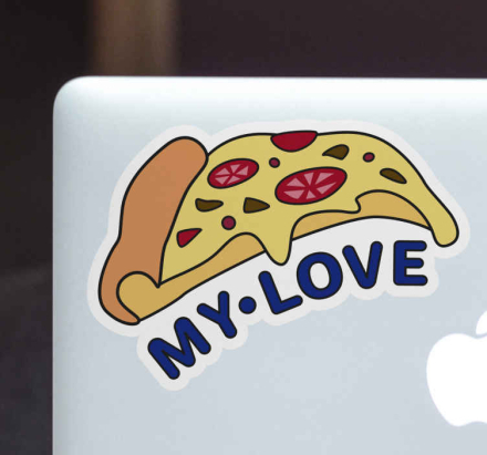 Stickers voor laptop Pizza