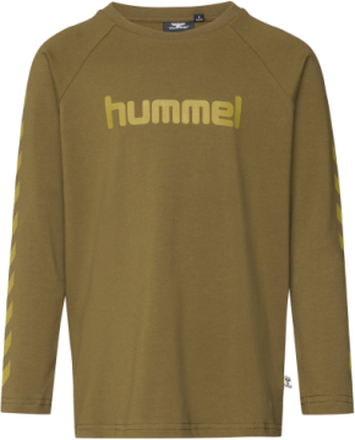 Hmlboys T-Shirt L/S T-shirts Long-sleeved T-shirts Grønn Hummel*Betinget Tilbud