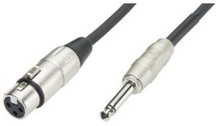 Luxorparts Mikrofonkabel XLR till 6,3 mm 1 m, Svart