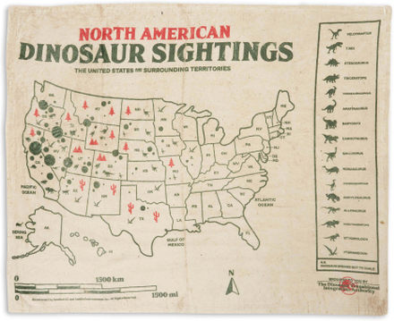 Jurassic World Dino Sightings Map Fleece Blanket - L
