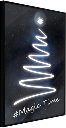 Inramad Poster / Tavla - Bright Christmas Tree - 30x45 Svart ram