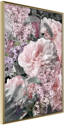 Inramad Poster / Tavla - Floral Life - 40x60 Guldram