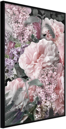 Inramad Poster / Tavla - Floral Life - 40x60 Svart ram