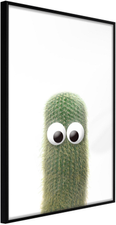 Inramad Poster / Tavla - Funny Cactus IV - 40x60 Svart ram