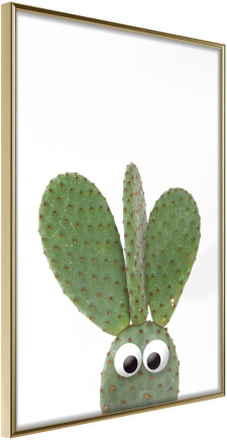 Inramad Poster / Tavla - Funny Cactus III - 40x60 Guldram