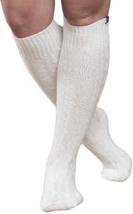 Trofe Cotton Knee High Sock Strømper Hvit Str 35/38 Dame