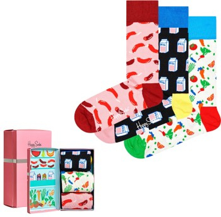 Happy socks Strømper 3P Foodie Socks Gift Box Flerfarvet bomuld Str 41/46