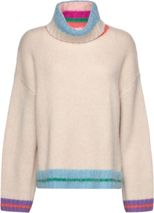 Sweater With Roll Neck Designers Knitwear Turtleneck Cream Stella Nova