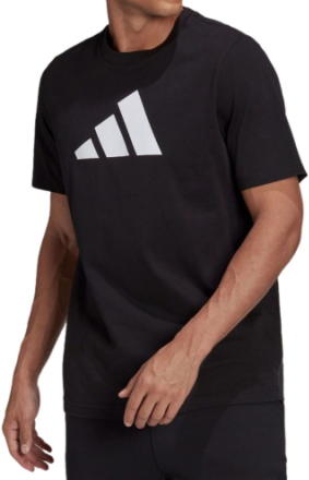 adidas Future Icons Logo Herren T-Shirt mit Front-Logo Baumwoll-Shirt HD0893 Schwarz/Weiß