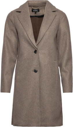 Onlcarrie Bonded Coat Otw Outerwear Coats Winter Coats Beige ONLY*Betinget Tilbud