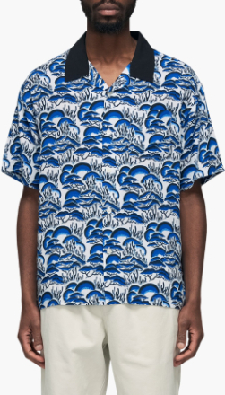 Stussy - Coral Pattern Shirt - Blå - XL