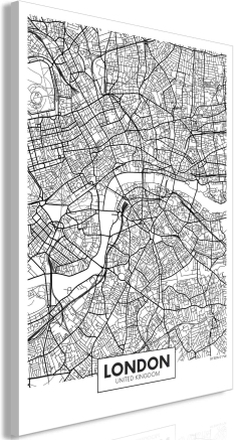 Lærredstryk Map of London (1 del)