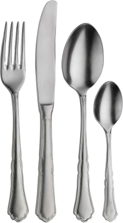 Cutlery Set 24 Pcs Settecento St Washed Pintinox Home Tableware Cutlery Cutlery Set Sølv Pintinox*Betinget Tilbud