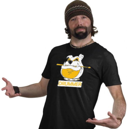T-shirt för trumslagare (Bulldog drummer, XXL)