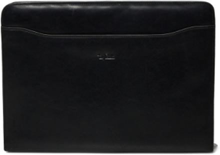 A4 Folder With Zipper Designers Wallets Classic Wallets Black Tony Perotti